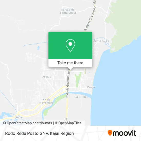 Rodo Rede Posto GNV map