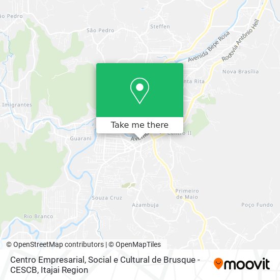 Mapa Centro Empresarial, Social e Cultural de Brusque - CESCB