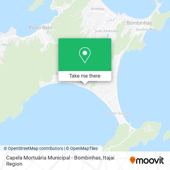 Mapa Capela Mortuária Municipal - Bombinhas