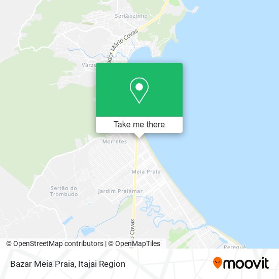 Bazar Meia Praia map