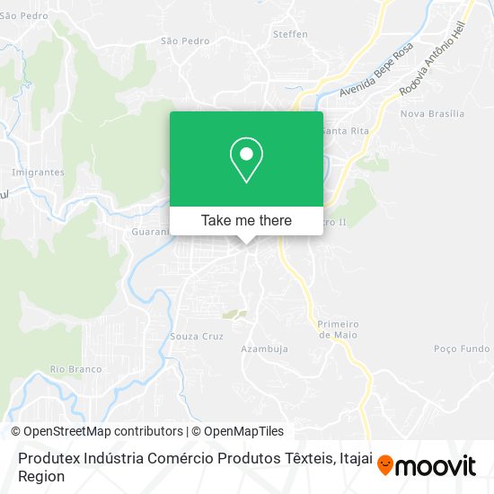 Mapa Produtex Indústria Comércio Produtos Têxteis