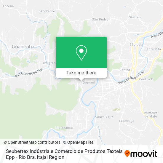 Seubertex Indústria e Comércio de Produtos Texteis Epp - Rio Bra map