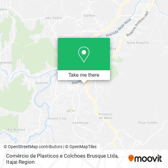 Comércio de Plasticos e Colchoes Brusque Ltda map