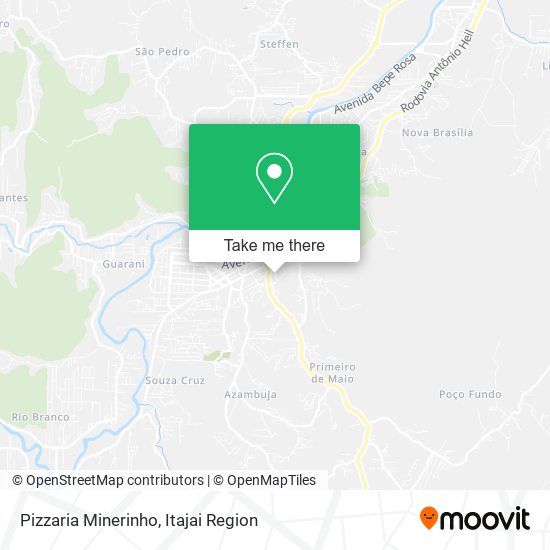 Mapa Pizzaria Minerinho