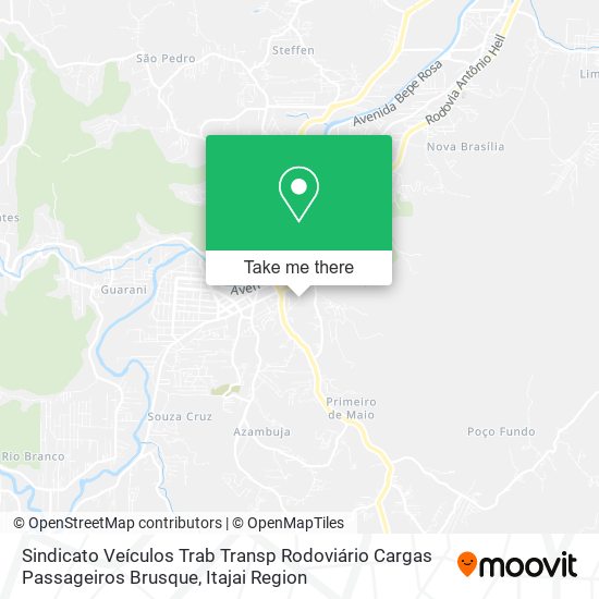 Sindicato Veículos Trab Transp Rodoviário Cargas Passageiros Brusque map