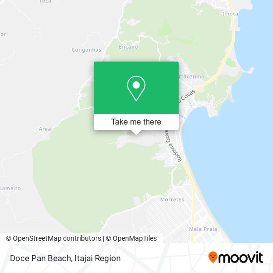 Doce Pan Beach map