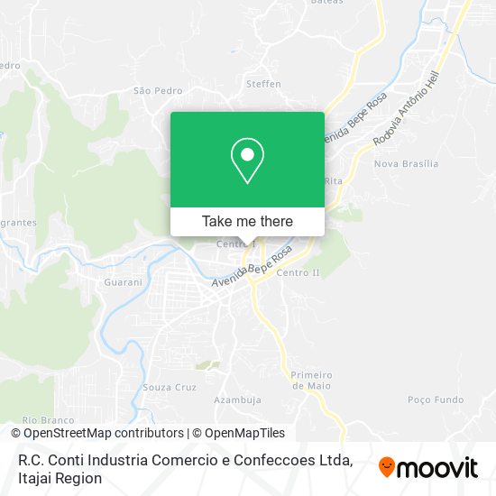 Mapa R.C. Conti Industria Comercio e Confeccoes Ltda