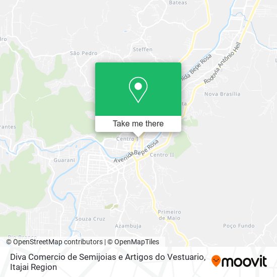 Mapa Diva Comercio de Semijoias e Artigos do Vestuario