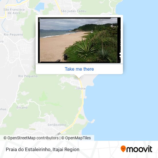 Mapa Praia do Estaleirinho