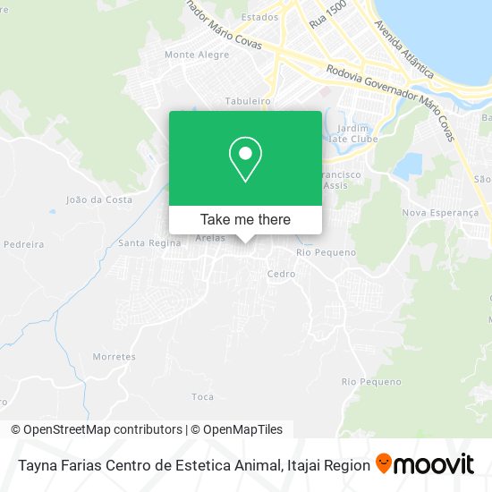 Mapa Tayna Farias Centro de Estetica Animal