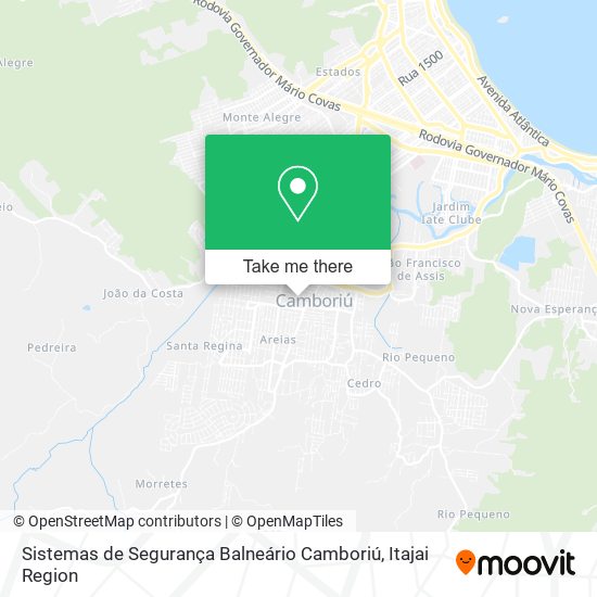 Mapa Sistemas de Segurança Balneário Camboriú