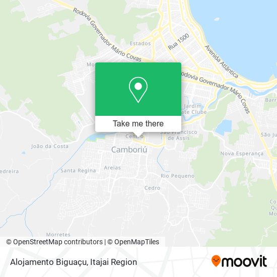 Alojamento Biguaçu map