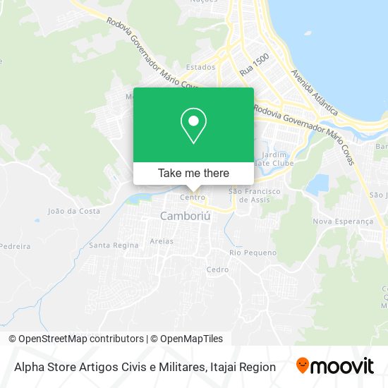 Alpha Store Artigos Civis e Militares map