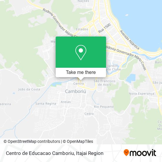 Mapa Centro de Educacao Camboriu