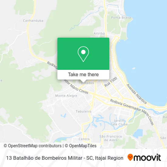 13 Batalhão de Bombeiros Militar - SC map