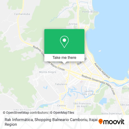 Mapa Rak Informática, Shopping Balneario Camboriu