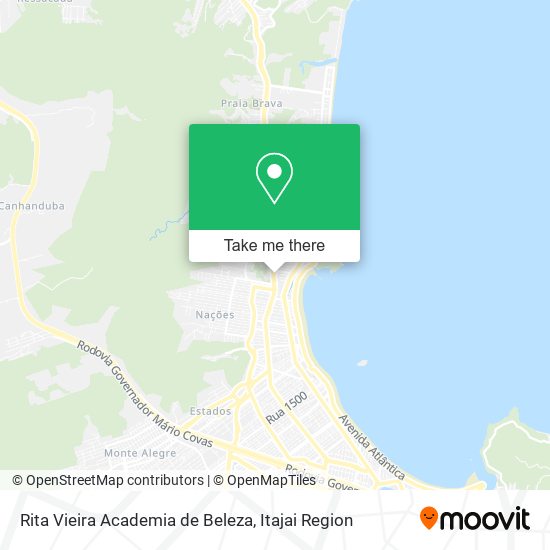 Mapa Rita Vieira Academia de Beleza