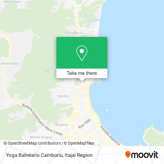 Yoga Balnéario Camburiú map