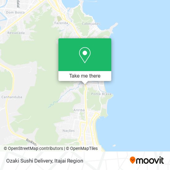 Ozaki Sushi Delivery map