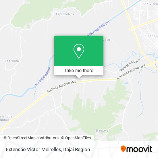 Extensão Victor Meirelles map