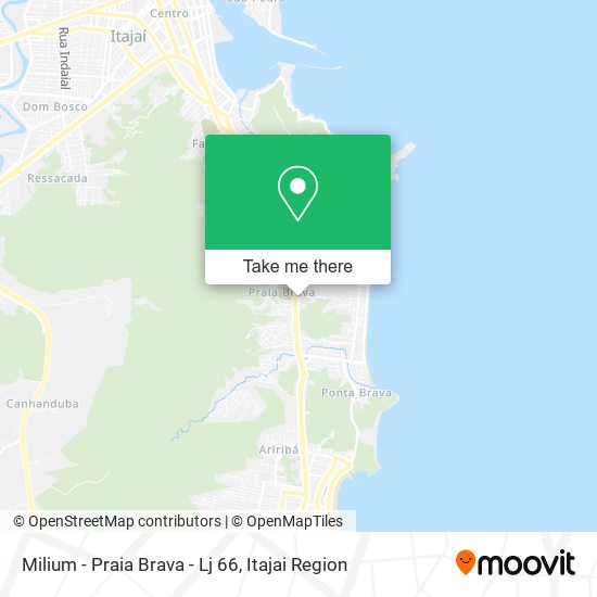 Milium - Praia Brava - Lj 66 map