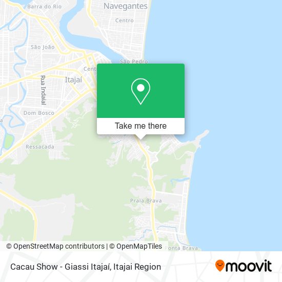 Cacau Show - Giassi Itajaí map