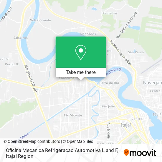 Oficina Mecanica Refrigeracao Automotiva L and F map