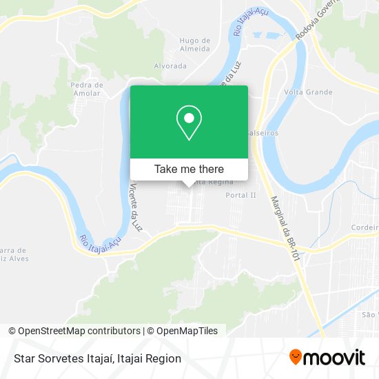 Star Sorvetes Itajaí map