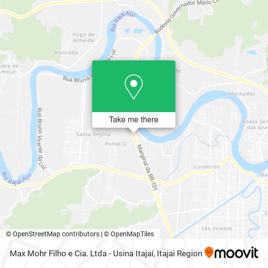 Mapa Max Mohr Filho e Cia. Ltda - Usina Itajaí