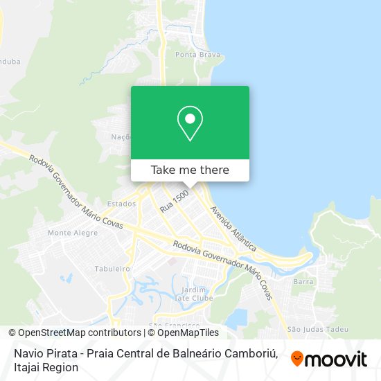 Mapa Navio Pirata - Praia Central de Balneário Camboriú