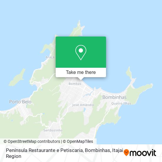 Mapa Península Restaurante e Petiscaria, Bombinhas