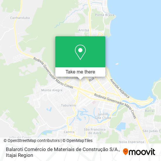 Mapa Balaroti Comércio de Materiais de Construção S / A.