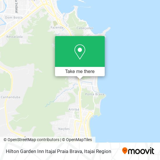 Mapa Hilton Garden Inn Itajaí Praia Brava