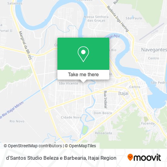 Mapa d'Santos Studio Beleza e Barbearia