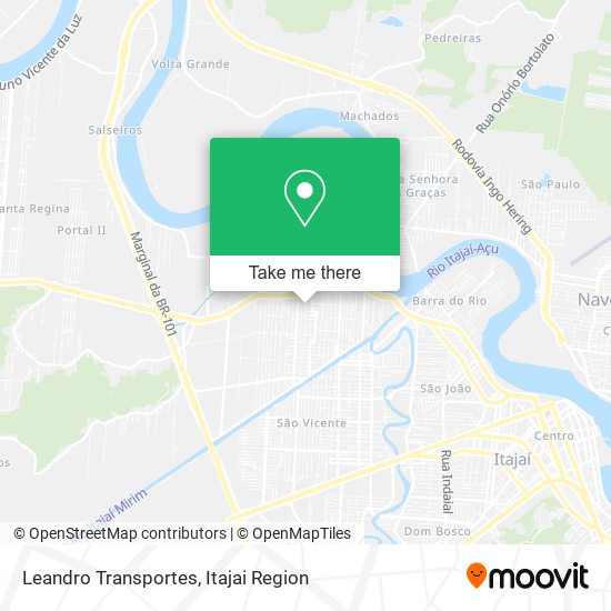 Leandro Transportes map