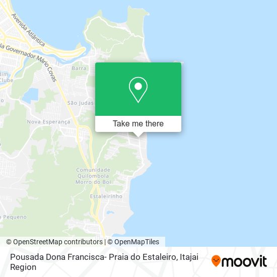 Mapa Pousada Dona Francisca- Praia do Estaleiro