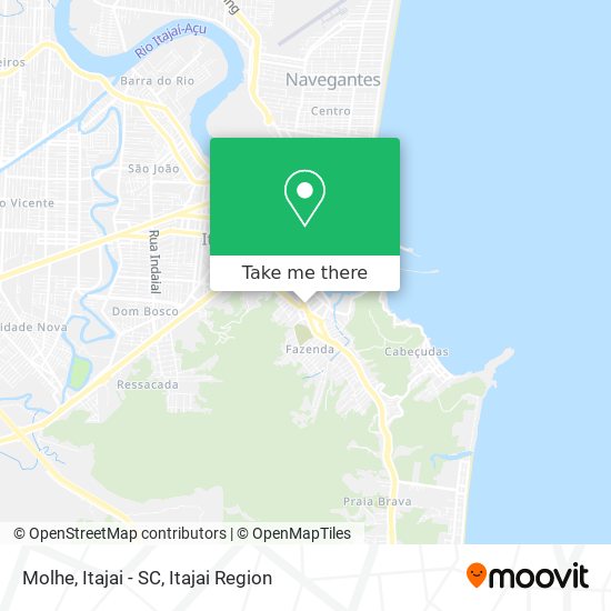 Molhe, Itajai - SC map