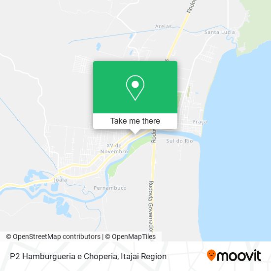 P2 Hamburgueria e Choperia map