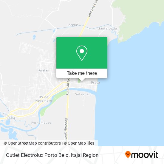 Outlet Electrolux Porto Belo map