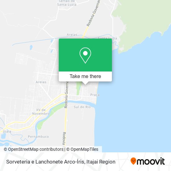 Sorveteria e Lanchonete Arco-Íris map