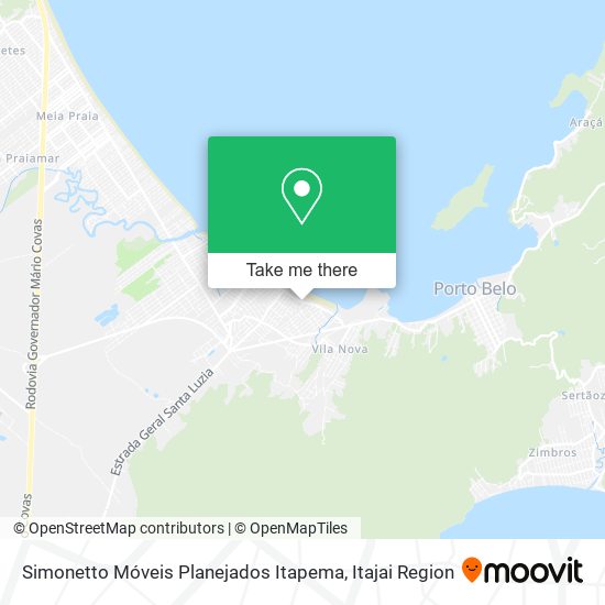 Mapa Simonetto Móveis Planejados Itapema