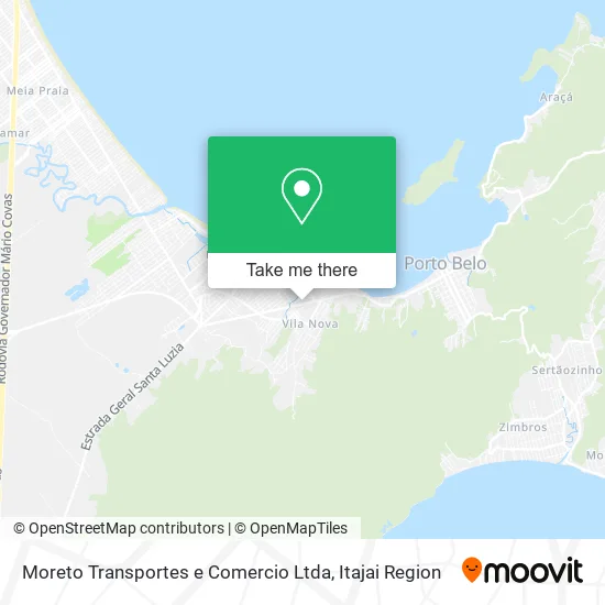 Moreto Transportes e Comercio Ltda map