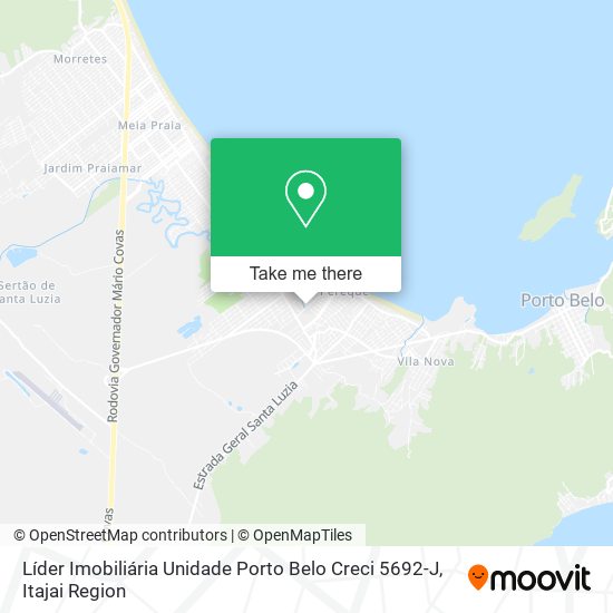 Mapa Líder Imobiliária Unidade Porto Belo Creci 5692-J