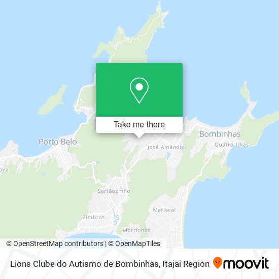 Mapa Lions Clube do Autismo de Bombinhas