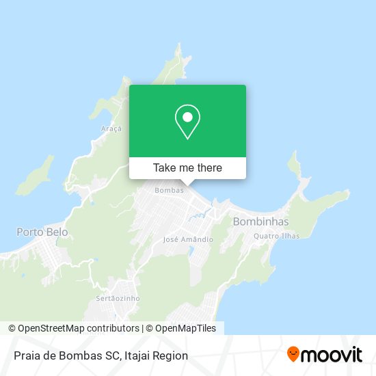 Mapa Praia de Bombas SC