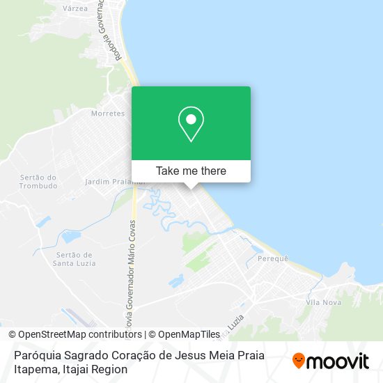 Mapa Paróquia Sagrado Coração de Jesus Meia Praia Itapema