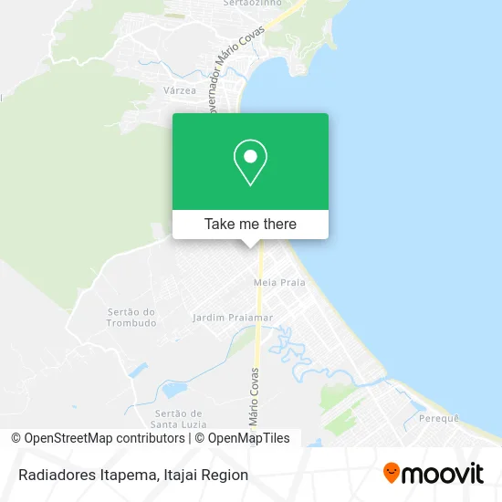 Radiadores Itapema map