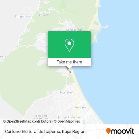Mapa Cartório Eleitoral de Itapema
