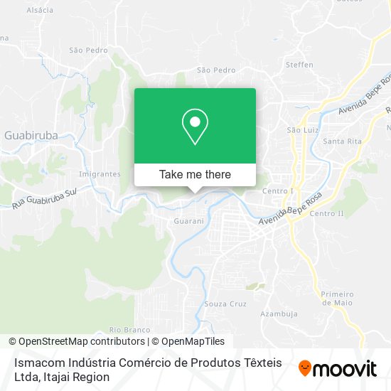 Mapa Ismacom Indústria Comércio de Produtos Têxteis Ltda