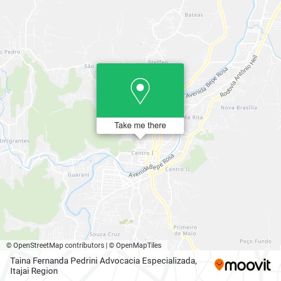 Mapa Taina Fernanda Pedrini Advocacia Especializada